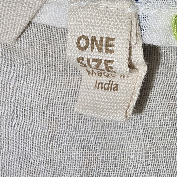 Soft Surroundings Tropical Topper Kimono Embroidered Bird Ivory One Size Swim - Picture 9 of 13